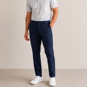 Quince ProTech Golf Pants Wavecrest Performance UPF50 Travel Navy 33x32 NWOT